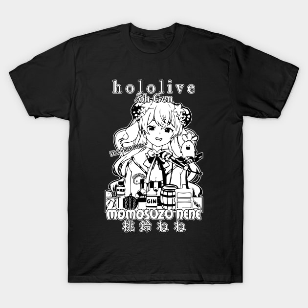 Momosuzu Nene 5th Gen Hololive T-Shirt by TonaPlancarte